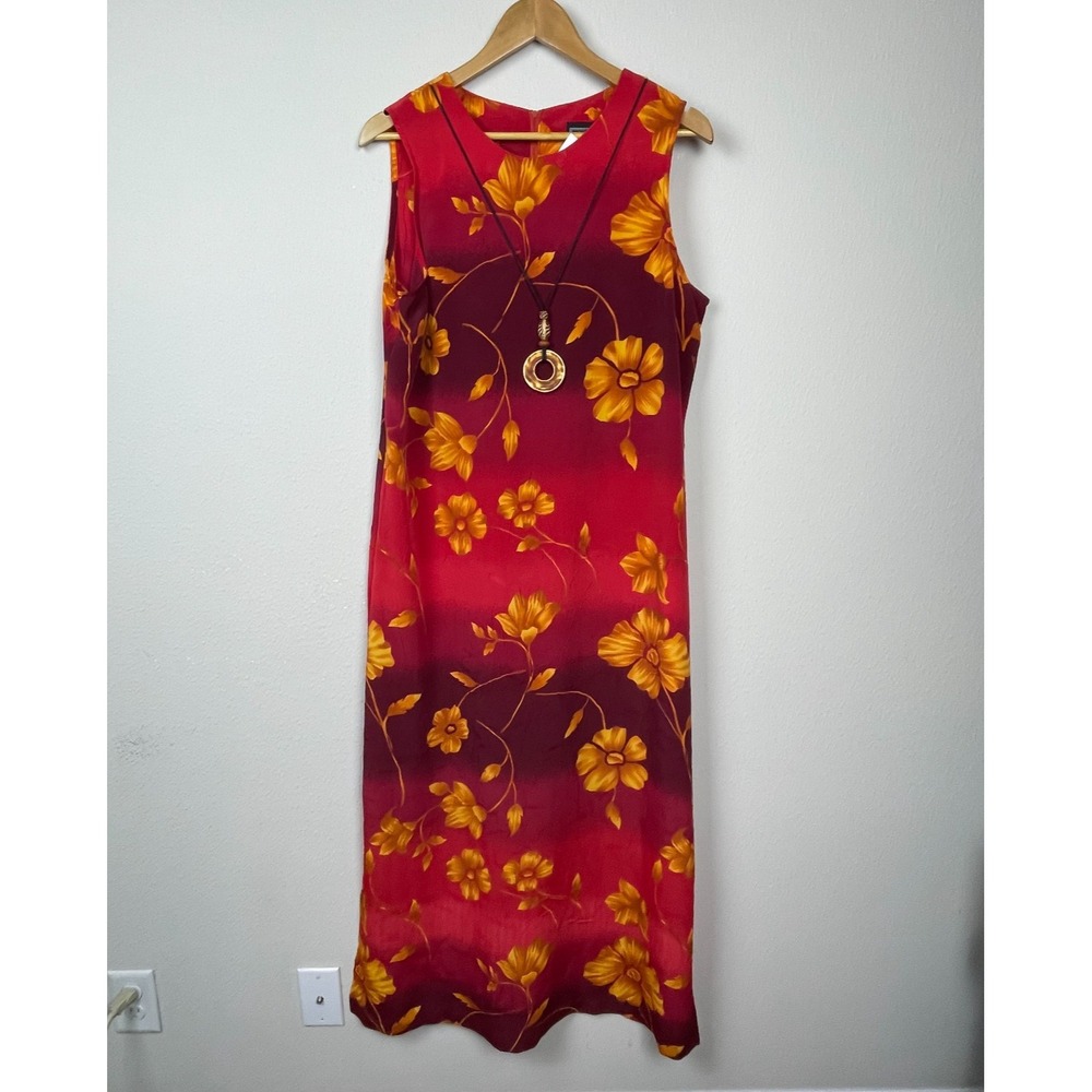 Katlyn O'Farrel Vintage Forest Fairy Maxi Dress 14 Sleeveless Boho Cottagecore